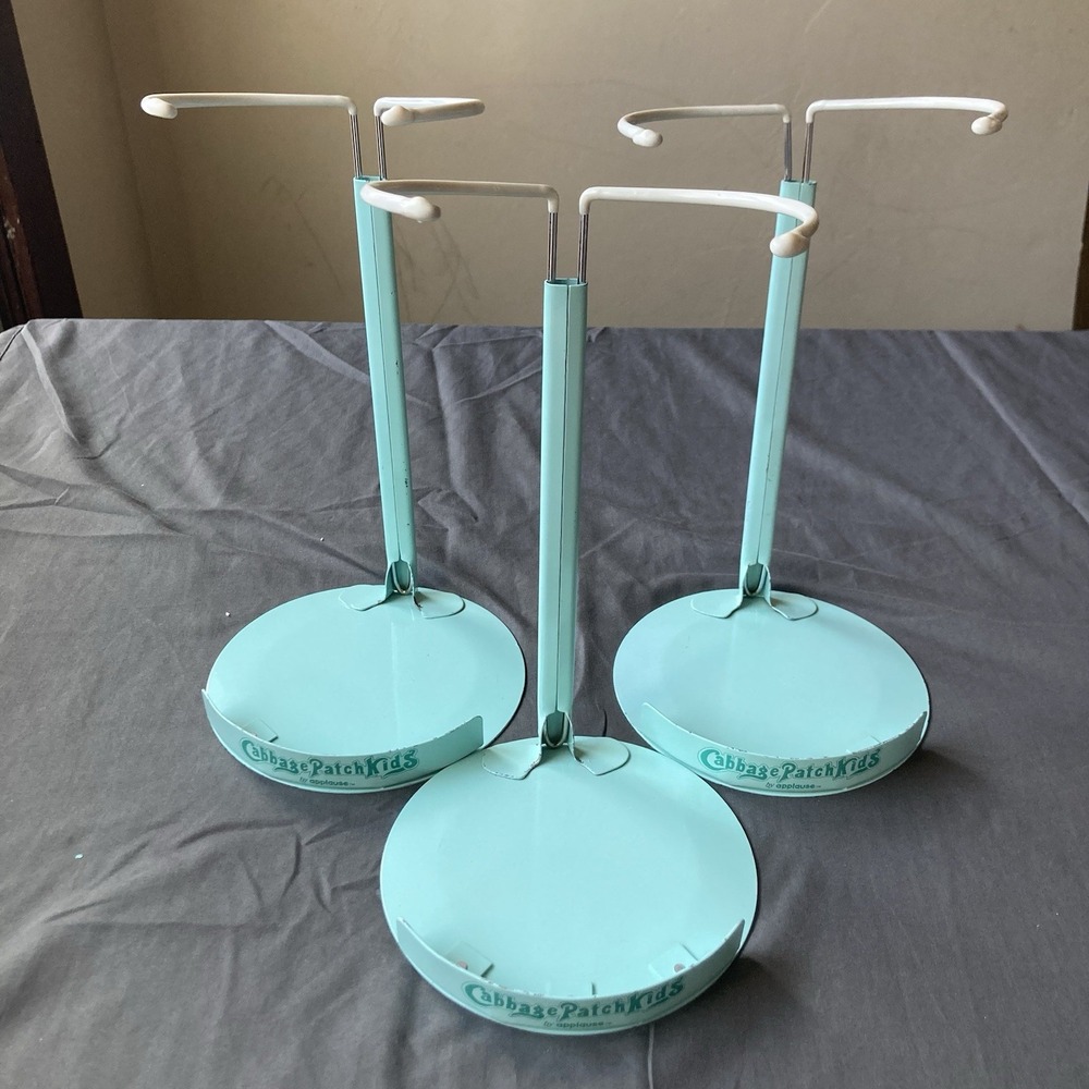 Vintage Metal Cabbage Patch Kids Doll Stands by Applause Lot Of Three
